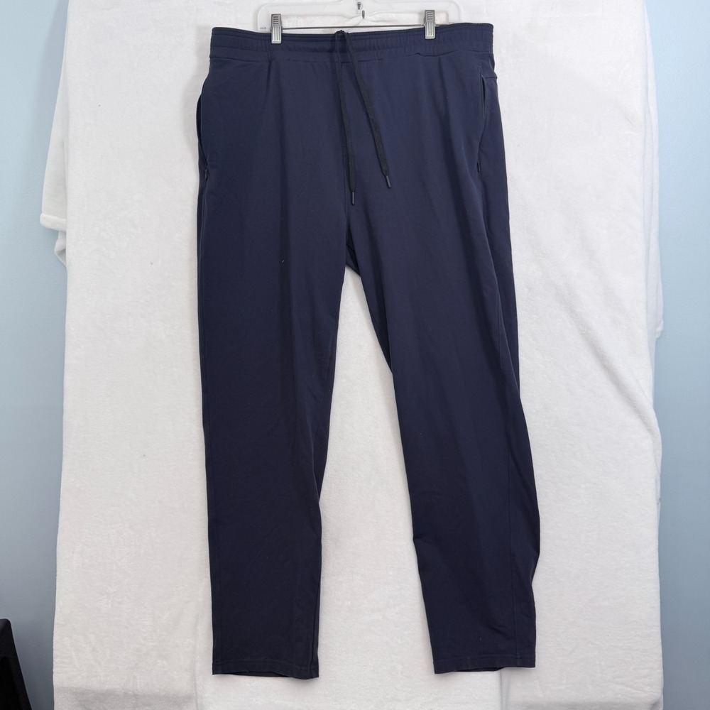 Public Rec Game Changer Rec Pants Mens 42x32 (38x30) Blue Elastic Waist Nylon